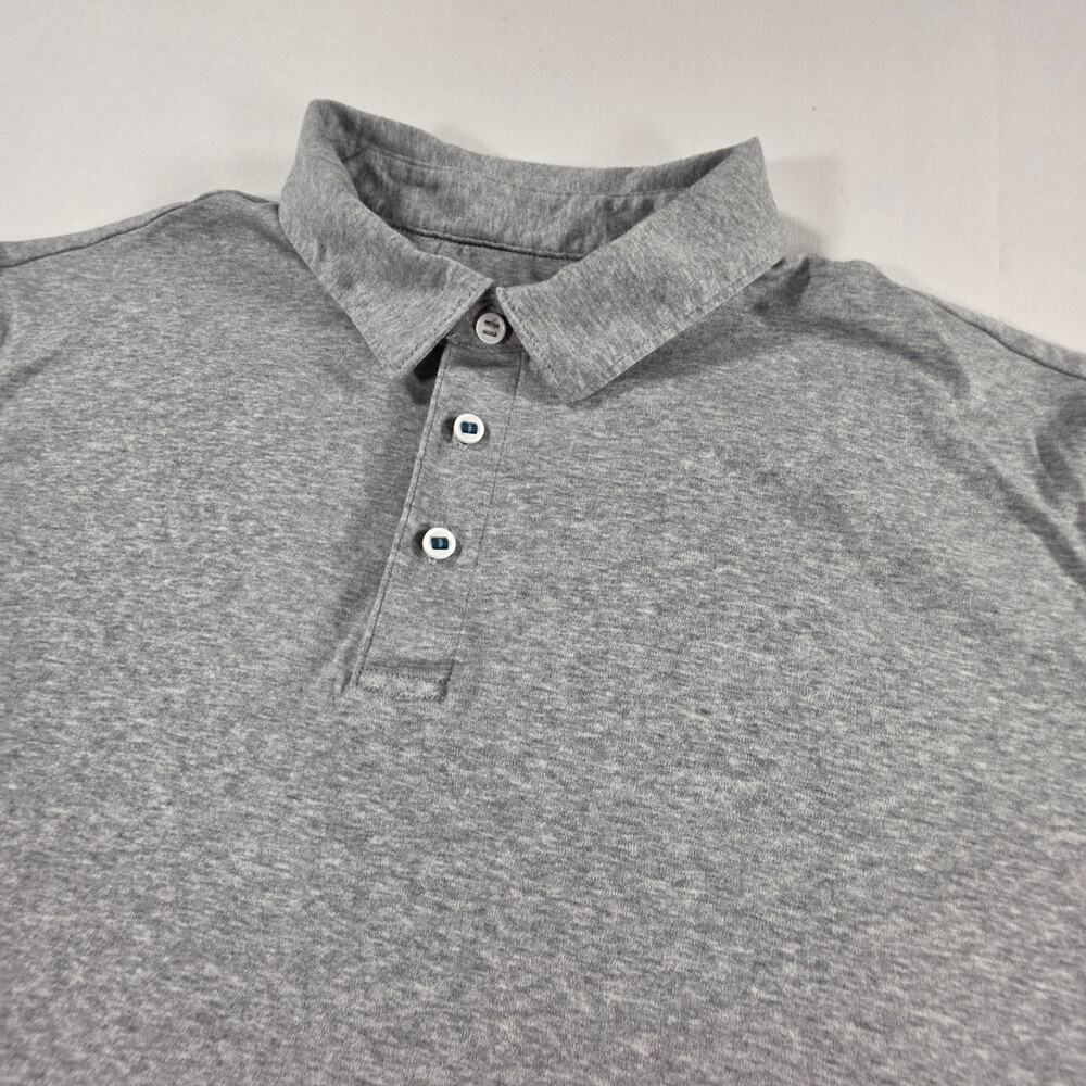 UNTUCKit Damaschino XL Gray Long Sleeve Polo Shirt 100% Cotton Regular Fit (79)